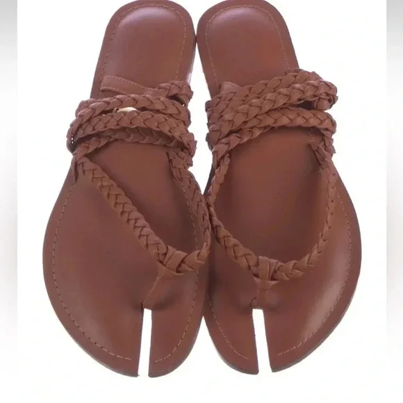 Johanna Ortiz Leather Braided Accents Gladiator Sandals - Picture 3 of 4